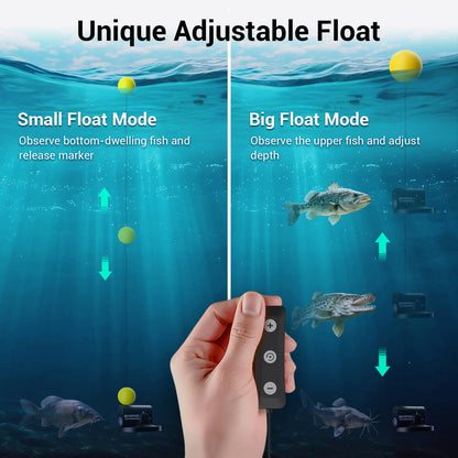 BEYOTTER K9 Underwater Fishing Camera and Fish Finder, Waterproof, Compatible with Various Fishing Gear, Perfect Outdoor Equipment for Men, Father's Day Gift Black